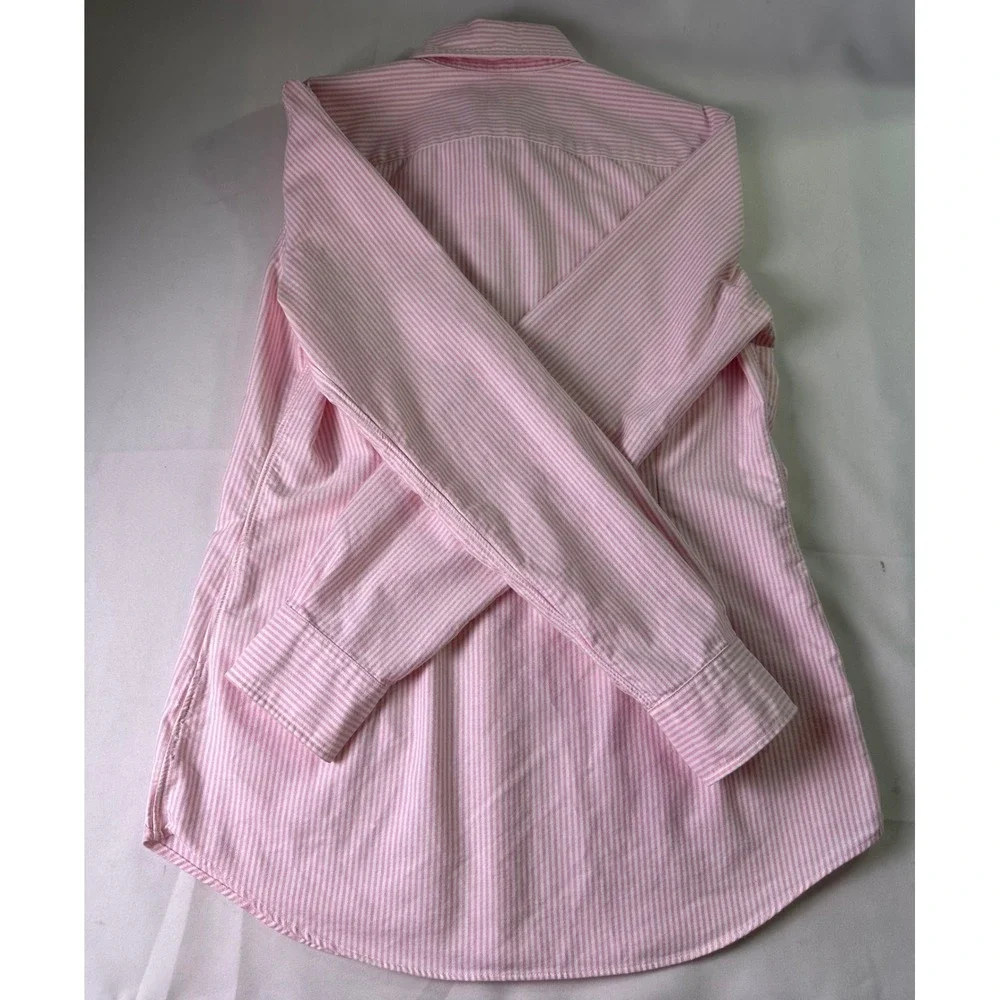 Ralph Lauren Pink Striped Casual Button Down Shirt - Picture 5 of 9